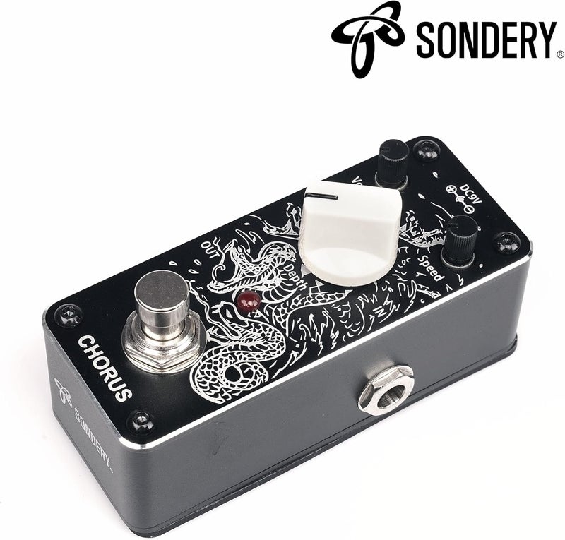 Sondery Chorus Pedal for Guitars, Mini Analogue Chorus Effect Pedal True Bypass, Art Series - Image 2
